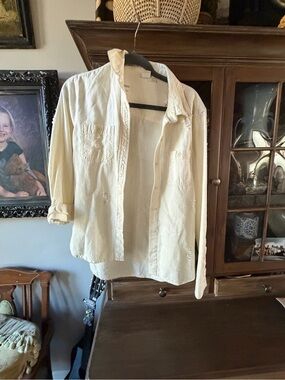 Roxy Off-White Button-Down Shirt